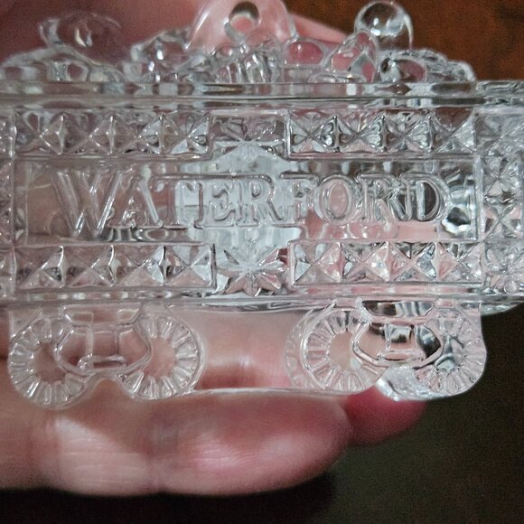 2010 NIB CLASSIC WATERFORD LEAD CRYSTAL COAL CAR TRAIN CHRISTMAS ORNAMENT 2ne - Picture 15 of 16